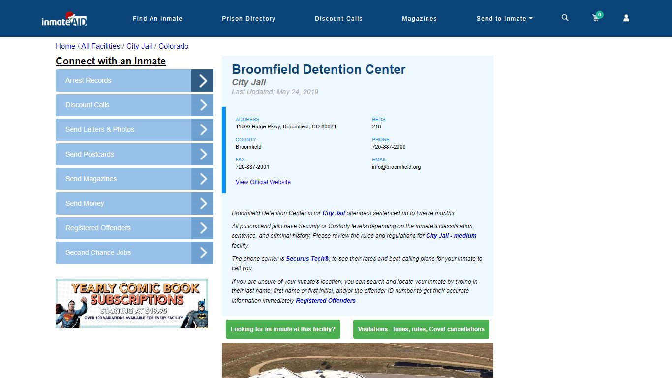 Broomfield Detention Center | Inmate Locator