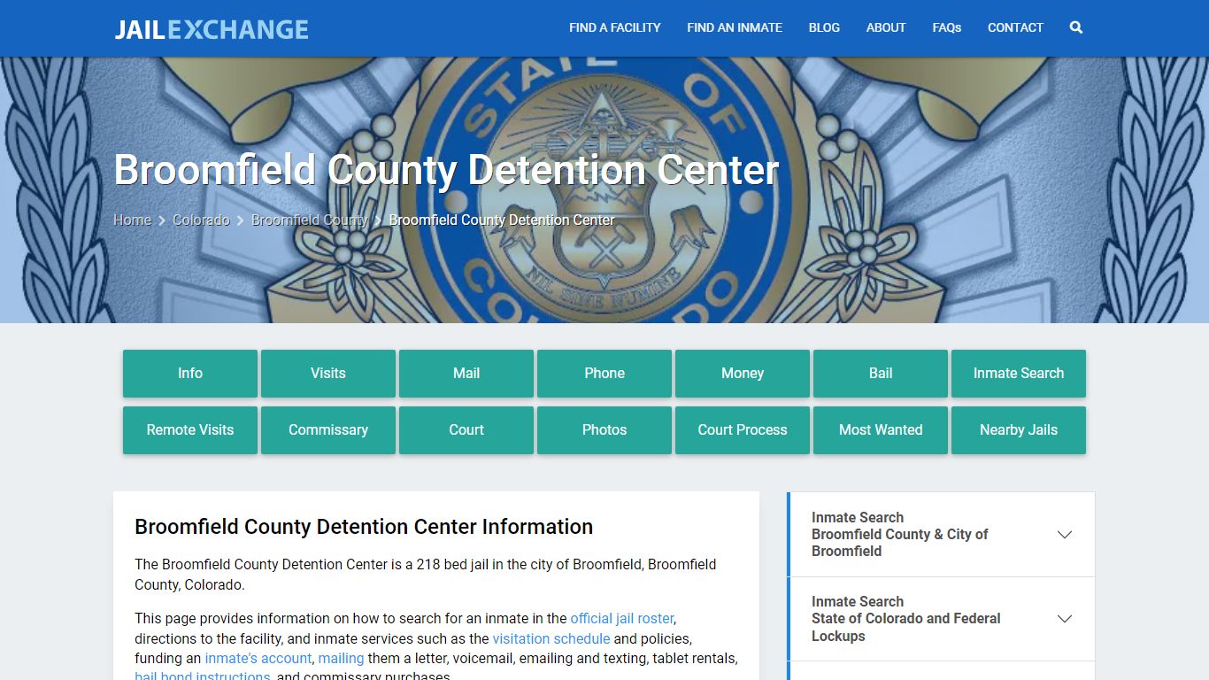Broomfield County Detention Center, CO Inmate Search, Information